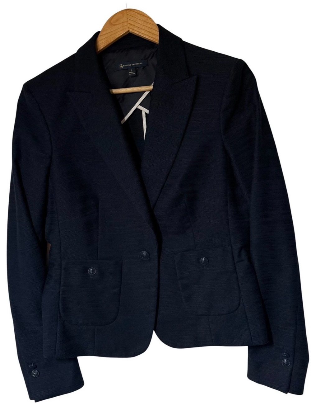 Brooks Brothers Women's Navy Blue
Blazer Cotton Blend Sz 6